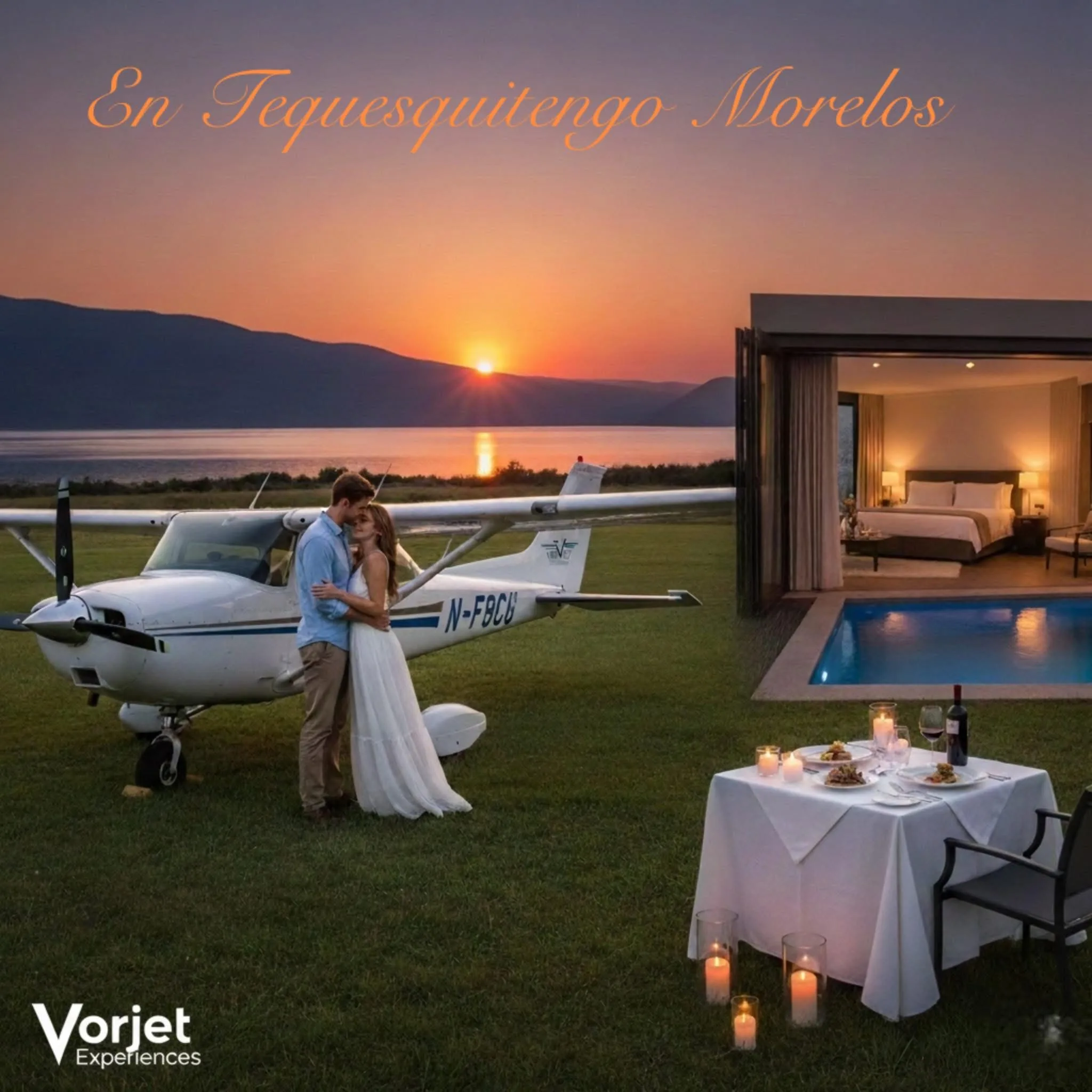 Experiencia romántica con avioneta en Tequesquitengo